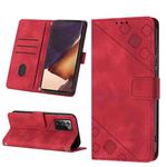 For Samsung Galaxy Note20 Ultra Skin-feel Embossed Leather Phone Case(Red)
