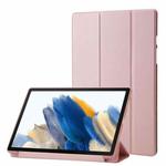 For Huawei Matepad SE 3-fold TPU Leather Tablet Case(Rose Gold)