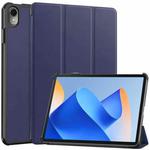 For Huawei MatePad 11 2023 Custer Texture 3-Fold Holder Leather Tablet Case(Dark Blue)