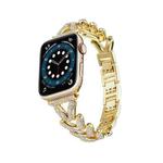 Triangle Diamond Metal Watch Band For Apple Watch Ultra 49mm&Watch Ultra 2 49mm / Series 9&8&7 45mm / SE 3&SE 2&6&SE&5&4 44mm / 3&2&1 42mm (Gold)