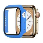 Shockproof PC+Tempered Glass Watch Protective Case For Apple Watch Series 8&7 41mm(Blue)