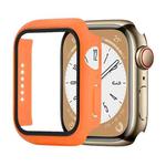 Shockproof PC+Tempered Glass Watch Protective Case For Apple Watch Series 8&7 45mm(Orange)