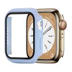 Shockproof PC+Tempered Glass Watch Protective Case For Apple Watch Series 8&7 45mm(Ice Sea Blue)