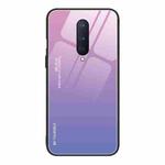 For OnePlus 8 Gradient Color Glass Case(Light Purple)