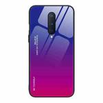 For OnePlus 8 Gradient Color Glass Case(Red Blue)