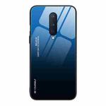 For OnePlus 8 Gradient Color Glass Case(Blue)