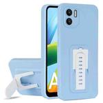 For Xiaomi Redmi A1 4G Strap Holder Shockproof Protective Phone Case with Lens Film(Blue + White)