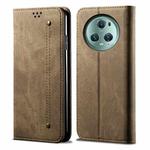 For Honor Magic5 Pro Denim Texture Leather Phone Case(Khaki)