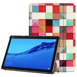 For Huawei MediaPad M5 Lite 10.0 inch Custer Painted PU Leather Case with Sleep / Wake-up Function & 3-Fold Holder(Magic Cube)