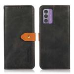 For Nokia G42 KHAZNEH Dual-color Cowhide Texture Flip Leather Phone Case(Black)