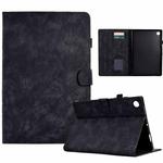 For Lenovo Tab M10 Plus 3rd Gen Fortune Tree Pressure Flower PU Tablet Case with Wake-up / Sleep Function(Black)