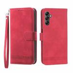 For Samsung Galaxy M14 5G Global Dierfeng Dream Line TPU + PU Leather Phone Case(Red)
