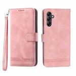 For Samsung Galaxy A24 4G Global Dierfeng Dream Line TPU + PU Leather Phone Case(Pink)