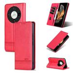 For Honor Magic6 Lite 5G/X9b AZNS Magnetic Calf Texture Flip Leather Phone Case(Red)