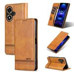 For Honor Play 50/Play 50m 5G AZNS Magnetic Calf Texture Flip Leather Phone Case(Light Brown)