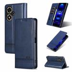 For Honor Play 50/Play 50m 5G AZNS Magnetic Calf Texture Flip Leather Phone Case(Dark Blue)