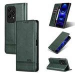 For Honor 200 Lite Global AZNS Magnetic Calf Texture Flip Leather Phone Case(Dark Green)