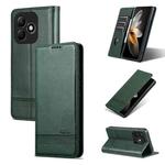 For Honor X60i AZNS Magnetic Calf Texture Flip Leather Phone Case(Dark Green)