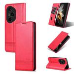 For Honor 300 Ultra AZNS Magnetic Calf Texture Flip Leather Phone Case(Red)