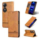 For Honor Play 60 AZNS Magnetic Calf Texture Flip Leather Phone Case(Light Brown)