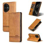 For Honor 400 Global 156.5mm AZNS Magnetic Calf Texture Flip Leather Phone Case(Light Brown)