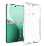 For OPPO Reno14 F 5G Shockproof Non-slip Thickening TPU Phone Case(Transparent)