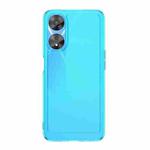 For OPPO A58 Candy Series TPU Phone Case(Transparent Blue)