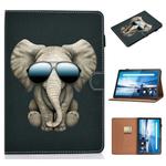 For Lenovo Tab M10 TB-X605F / X605M / X605L / X505 Pure Color Painting Horizontal Flip Leather Case with Card Slots & Holder(Elephant)