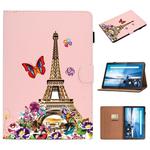 For Lenovo Tab M10 TB-X605F / X605M / X605L / X505 Pure Color Painting Horizontal Flip Leather Case with Card Slots & Holder(Iron Tower)