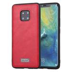 For Huawei Mate 20 Pro SULADA Shockproof TPU + Handmade Leather Protective Case(Red)