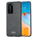 For Huawei P40 Pro SULADA Shockproof TPU + Handmade Leather Protective Case(Green)