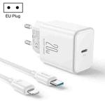 JOYROOM TCF06 Flash Series 20W USB-C/Type-C Single Port Charger Set, Specification:EU Plug(White)