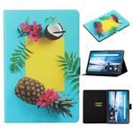 For Lenovo Tab M10 TB-X605F / X505 Coloured Drawing Pattern Horizontal Flip Leather Case with Holder & Card Slot(Pineapple)