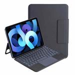 J3125-6D Backlight Bluetooth Keyboard Leather Case with Touch Pad for iPad Air 11 2024 / Air 5 10.9 2022 / Air 4 10.9 2020 / iPad Pro 11 2022/2021/2020/2018(Black)