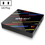 H96 Max+ 4K Ultra HD LED Display Media Player Smart TV Box with Remote Controller, Android 9.0, Voice Version, RK3328 Quad-Core 64bit Cortex-A53, 2GB+16GB, TF Card / USBx2 / AV / Ethernet, Plug Specification:US Plug