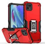 For Motorola Moto G50 Non-slip Shockproof Armor Phone Case with Ring Holder(Red)