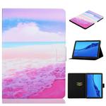 For Huawei MediaPad M5 lite Coloured Drawing Horizontal Flip Leather Case with Holder & Card Slot & Sleep / Wake-up Function(Marble)