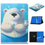 For Lenovo Tab M10 Plus TB-X606F Coloured Drawing Horizontal Flip Leather Case with Holder & Card Slot & Sleep / Wake-up Function(Polar Bear)