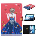 For Lenovo Tab M10 TB-X605F / X505 Coloured Drawing Horizontal Flip Leather Case with Holder & Card Slot(Girl Back)