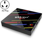 H96 Max+ 4K Ultra HD LED Display Media Player Smart TV Box with Remote Controller, Android 9.0, Voice Version, RK3328 Quad-Core 64bit Cortex-A53, 4GB+32GB, TF Card / USBx2 / AV / Ethernet, Plug Specification:AU Plug