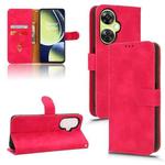 For OnePlus Nord CE 3 Skin Feel Magnetic Flip Leather Phone Case(Rose Red)