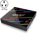 H96 Max+ 4K Ultra HD LED Display Media Player Smart TV Box with Remote Controller, Android 9.0, Voice Version, RK3328 Quad-Core 64bit Cortex-A53, 4GB+64GB, TF Card / USBx2 / AV / Ethernet, Plug Specification:AU Plug