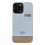 For iPhone 14 Electroplating Stitching PU Leather Phone Case(Blue)