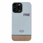 For iPhone 12 Pro Max Electroplating Stitching PU Leather Phone Case(Blue)