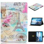 For Lenovo Tab M10 TB-X605F / X505 Coloured Drawing Horizontal Flip Leather Case with Holder & Card Slot(Iron Tower)