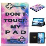 For Lenovo Tab M10 TB-X605F / X505 Coloured Drawing Horizontal Flip Leather Case with Holder & Card Slot(Dont Touch Me Pad)
