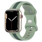 Nail Buckle Two-color Watch Band For Apple Watch Ultra 49mm / Series 8&7 45mm / SE 2&6&SE&5&4 44mm / 3&2&1 42mm(Light Green + Dark Green)