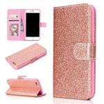 For iPhone 6 Plus Glitter Powder Horizontal Flip Leather Case with Card Slots & Holder & Photo Frame & Wallet(Rose Gold)