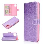 Fro iPhone 11 Pro Glitter Powder Horizontal Flip Leather Case with Card Slots & Holder & Photo Frame & Wallet(Purple)