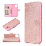 Fro iPhone 11 Pro Glitter Powder Horizontal Flip Leather Case with Card Slots & Holder & Photo Frame & Wallet(Rose Gold)